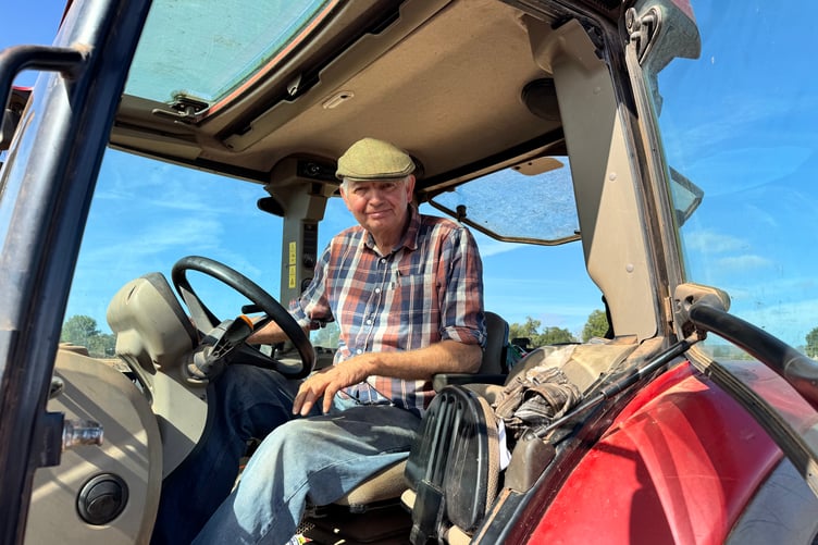 Alan Bickley enjoyed ploughing at Cheriton Fitzpaine Match. AQ 1476