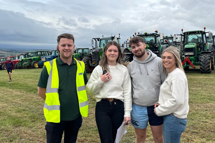 Harry Grigg and Milly Grigg, left, who co-ordinated the Tractor Run in memory of Nathan. AQ 1994