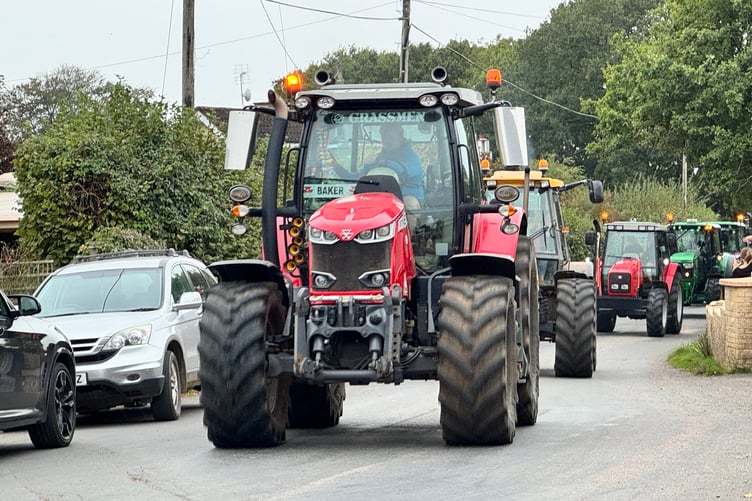 Tractors of every make and colour on the Tractor Run. AQ 2040