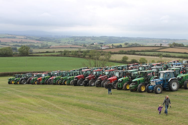So many tractors took part in the Memorial Tractor Run. AQ 2210