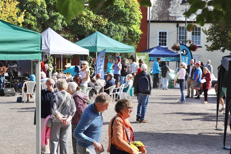 People perusing the stalls at the fair