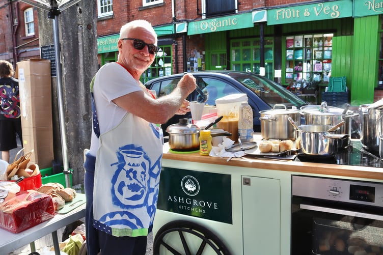 Ashgrove Kitchens lent the Community Larder Group a hob and oven on wheels for the fair