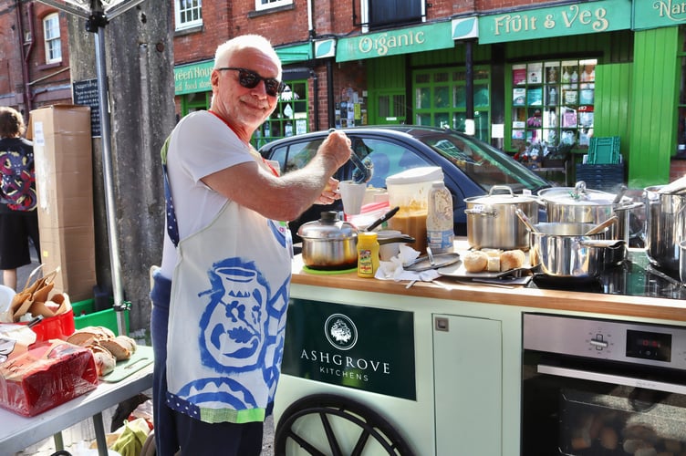 Ashgrove Kitchens lent the Community Larder Group a hob and oven on wheels for the fair