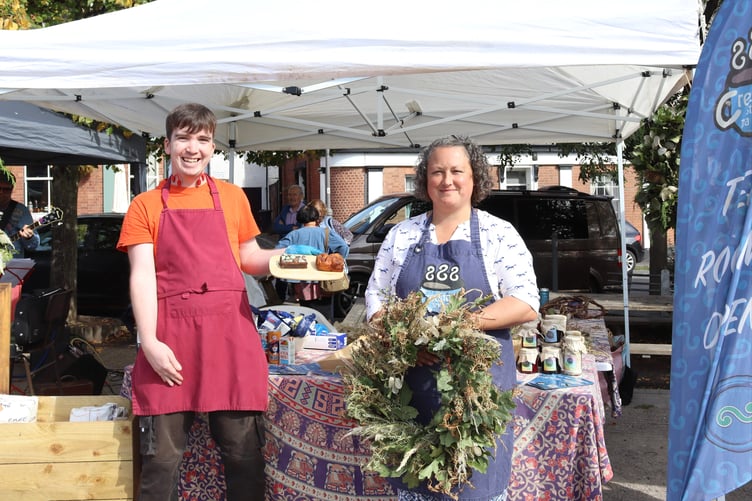 Hamish and Sam were manning The Turning Tides Project's stall
