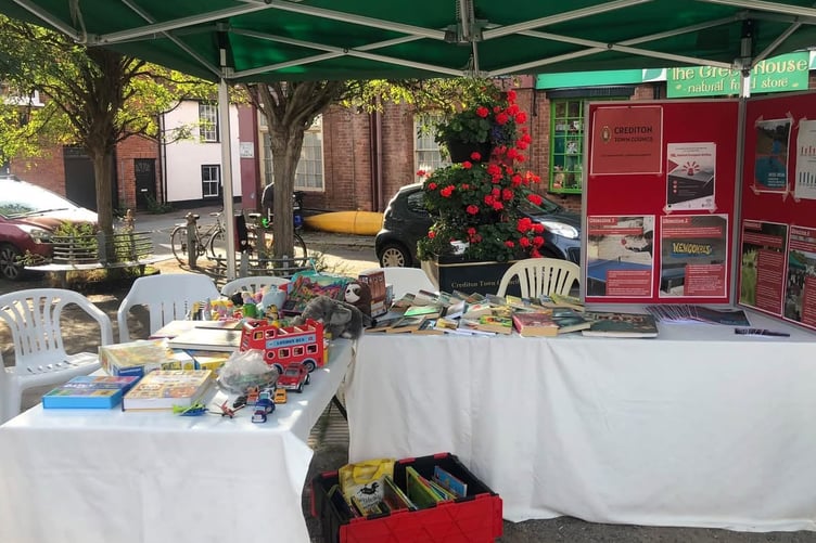 Crediton Youth Service's swap shop at the Big Green Fair in the Town Square