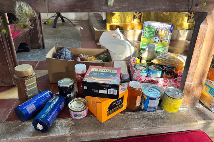A small selection of the donated harvest items. AQ 1581