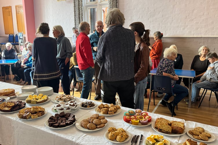 An amazing spread of cakes at the party to thank Dave Wright for his service at Colebrooke. AQ 2081