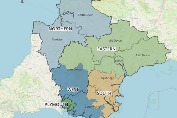 An alternative look at Devon under local government reorganisation proposed by Cllr Huw Thomas with Northern Devon getting greater focus. Image courtesy: Torridge Green Party
