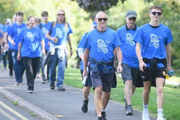 During Exeter Chiefs Foundation charity walk.