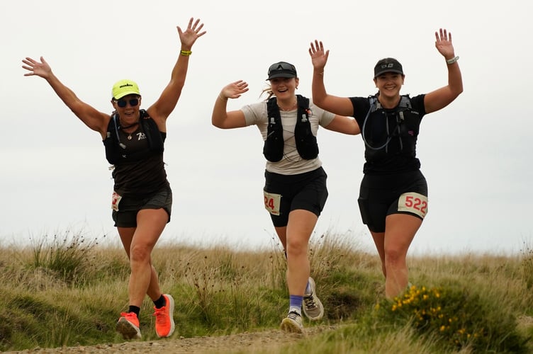 Happy competitors on the Dartmoor Beast run.
