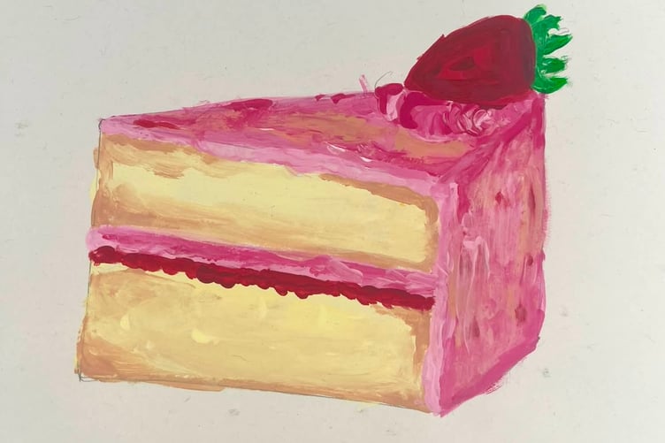 Strawberry cake by KSA volunteer Freya