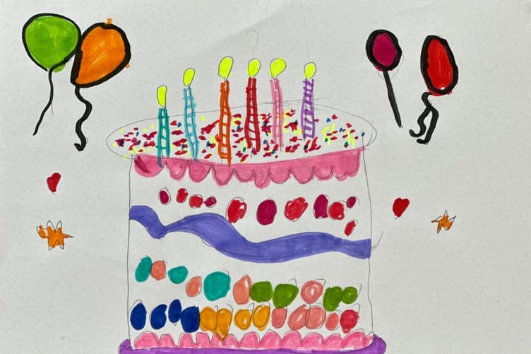 Landscore Primary School pupil Bonnie's celebratory cake
