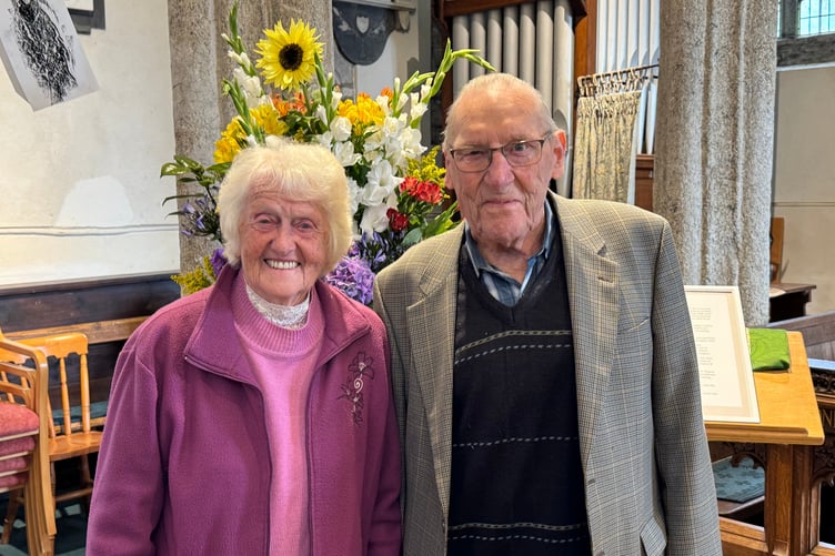 Betty and Douglas Endacott were married in Spreyton Church 66 years ago on October 26. AQ 1799