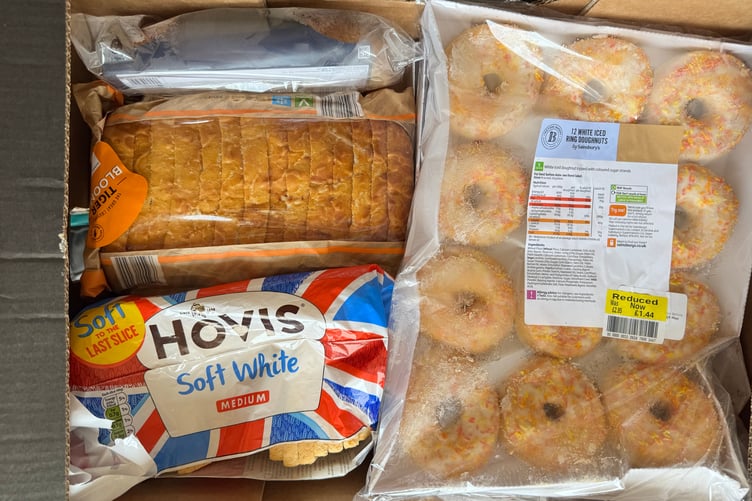 Bread and doughnuts were part of a recent delivery to Crediton Food Larder. AQ 2009