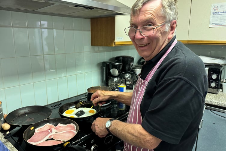 Cooking up breakfasts at Copplestone. AQ 3125