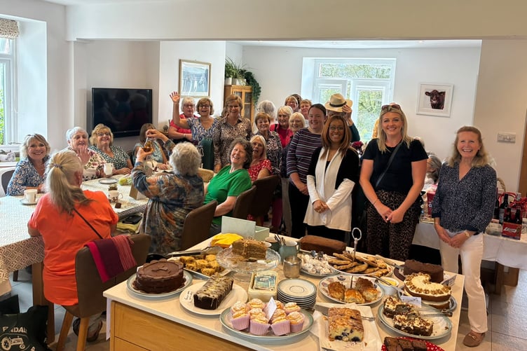 At the Bow WI coffee and cake morning.