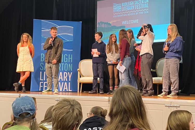QE students had the chance to read their own work on stage at the Budleigh Salterton Literary Festival