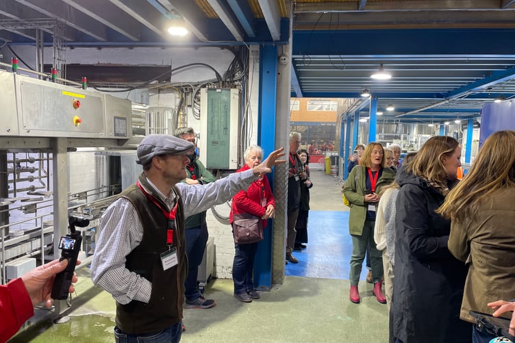 During the tour of the cider mill