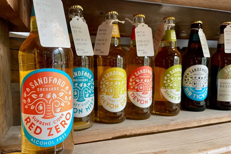 Sandford Orchards' range of tipples
