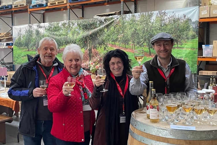 From left, Professor Keith Edwards, Marie Edwards, Dr Amanda Burridge, Barny Butterfield