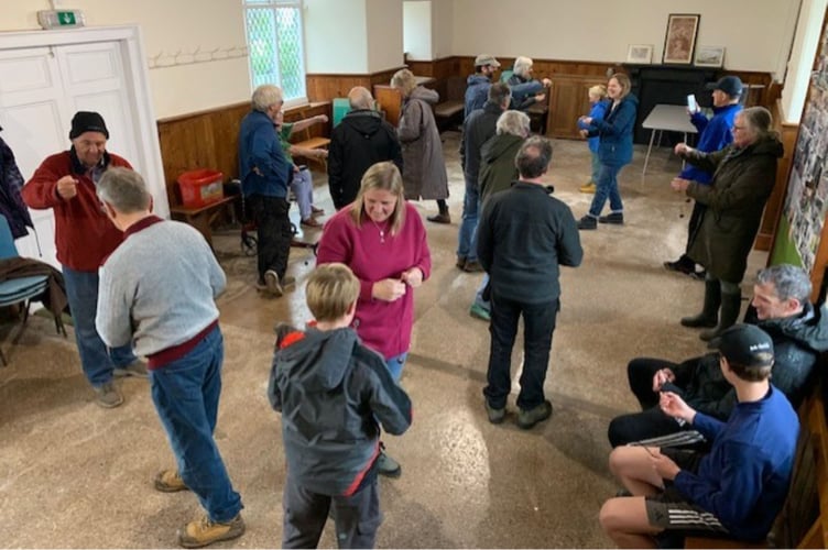 Inclement weather forced the event inside the Church Rooms