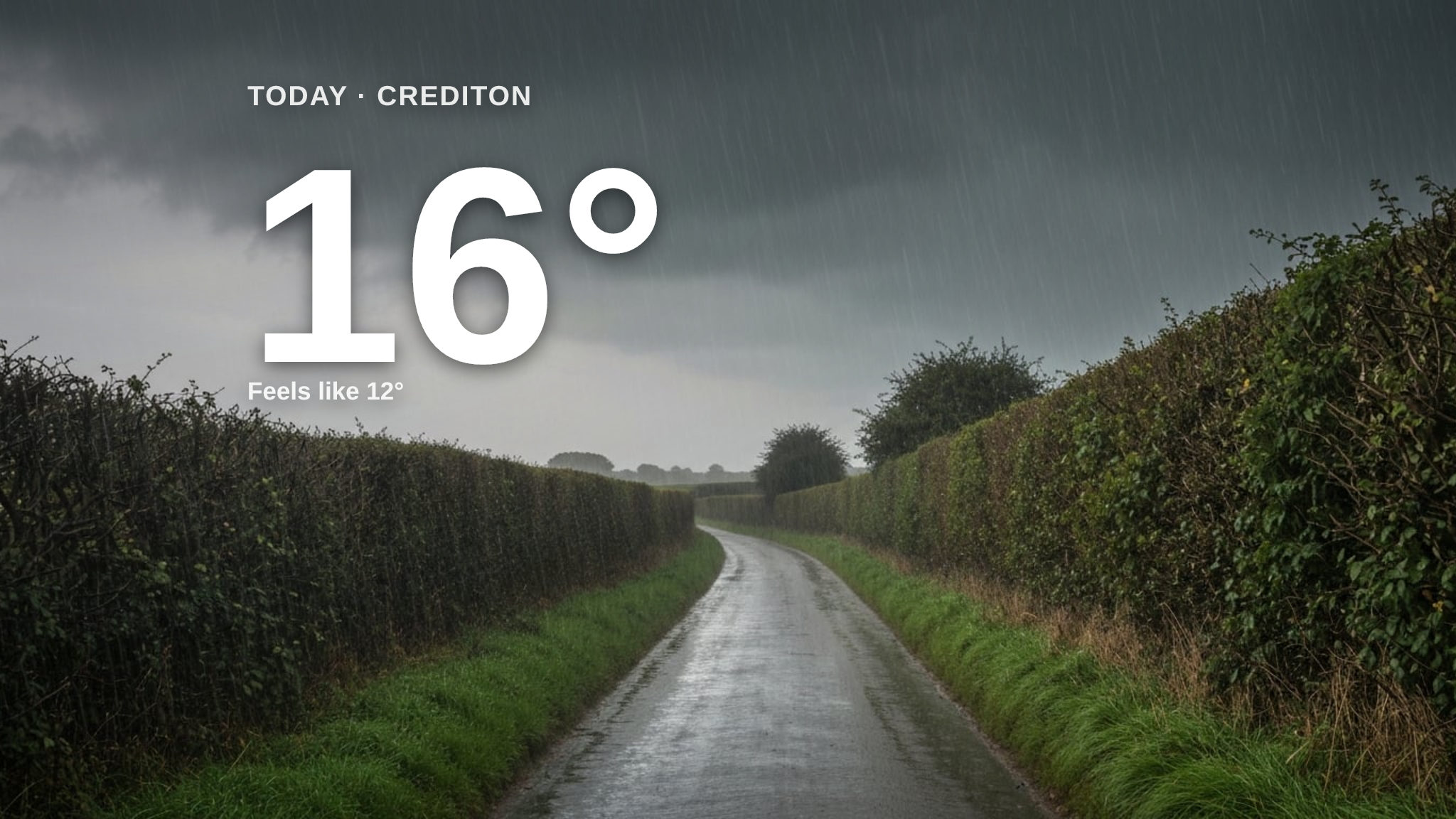 Heavy rain on the way for Crediton - here's your Saturday forecast