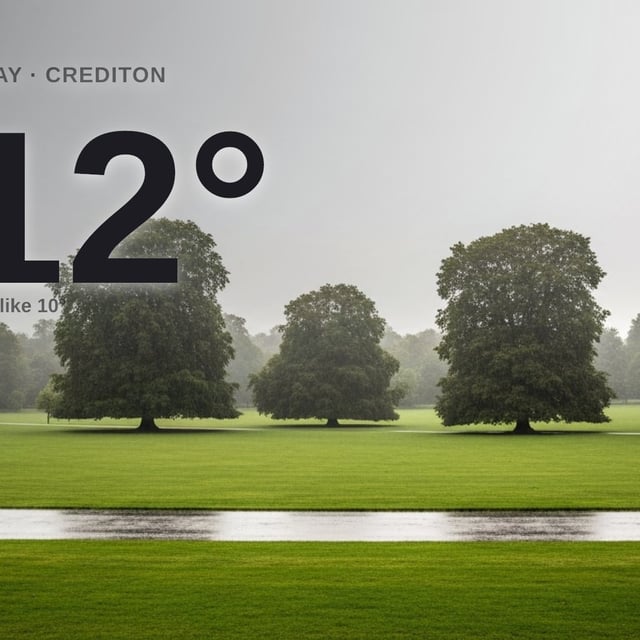 Crediton: cloudy day, high of 11°C
