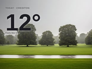 Crediton: cloudy day, high of 11°C