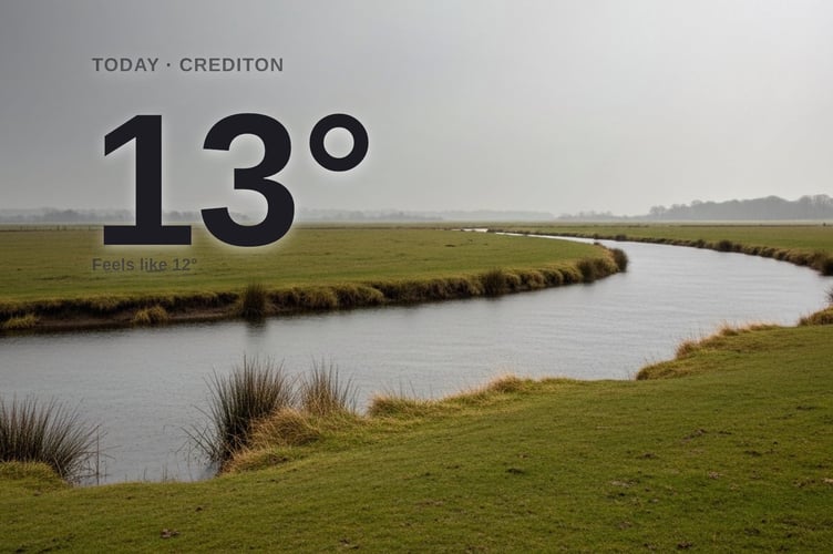 Crediton weather: cloudy Tuesday with rain expected and a high of 12°C